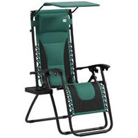 Outsunny Zero Gravity Lounger Chair, Folding Reclining Chair, Green