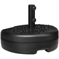 Outsunny Half Round Patio Umbrella Base for 3.8 cm or 4.8 cm Pole, Black