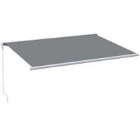 Outsunny 4x3m Full Cassette Electric Retractable Awning for Patio Door Window
