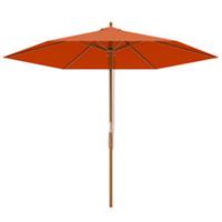 Outsunny 2.5m Wood Garden Parasol Sun Shade Outdoor Wooden Umbrella Canopy