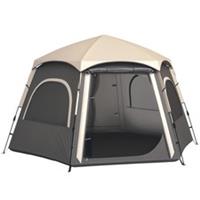 Outsunny Instant Camping Tent, 4 Person Easy Setup Dome Tent, Dark Grey