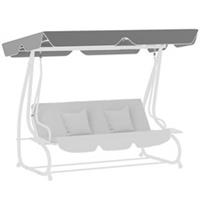 Outsunny Waterproof Swing Canopy 3 Seater, Dark Grey , Used