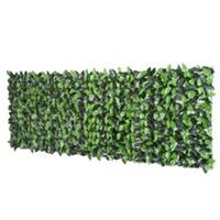 Outsunny Artificial Leaf Hedge Screen 3Mx1M, Used