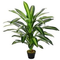 Outsunny 110cm/3.6FT Artificial Dracaena Plant Fake Tree Potted, Refurbished