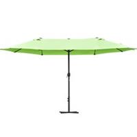 Outsunny 4.6M Patio Umbrella w/ Base, Green, Refurbished