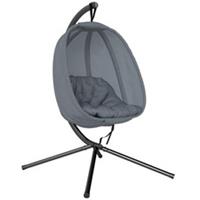 Outsunny Folding Egg Chair w/ Cushion, Refurbished