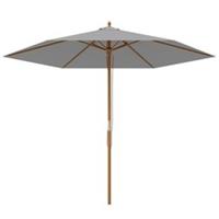 Outsunny Wood Parasol Umbrella Canopy, Refurbished