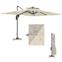 Outsunny 3.7x2.7m Cantilever Parasol Grey, Refurbished