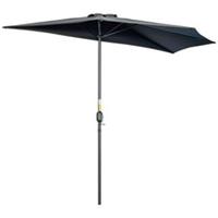 Outsunny 3m Half Round Parasol w/Crank , Refurbished
