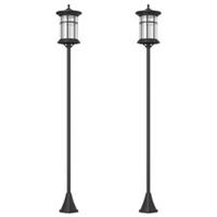 Outsunny 2-Pack LED Solar Post Lights, IP44, Cool White, Used