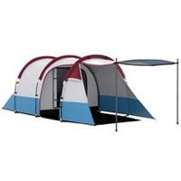 Outsunny 2-3 Man Camping Tunnel Tent Bedroom Living Room Red, Refurbished
