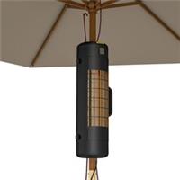 Outsunny Electric Parasol Patio Heater, 2 Settings (Black), Refurbished