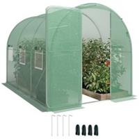 Outsunny 2 x 3 m Walk-in Polytunnel Greenhouse with 6 Windows, Garden Tunnel