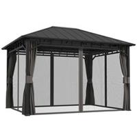 Outsunny 3 x 4m Hardtop Gazebo with Galvanised Steel Roof and Sides