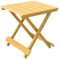 Outsunny Wooden Folding Garden Table, Folding Side Table, Nature Wood Finish