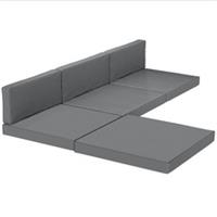 Outsunny 7-Piece Patio Furniture Cushions Water-Repellent 60x60cm, Dark Grey