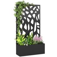 Outsunny Metal Raised Garden Bed with Trellis, Outdoor Planter Box