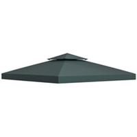 Outsunny 3m 2-Tier Gazebo Canopy Roof Grey, Refurbished