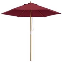 Outsunny 2.5m Wood Garden Parasol Sun Shade Patio Outdoor Wooden Umbrella Canopy