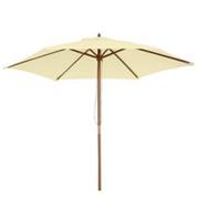 Outsunny 2.5m Wood Garden Parasol Sun Shade Patio Outdoor Wooden Umbrella Canopy