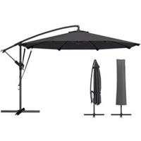 Outsunny 3 m Cantilever Parasol, Offset Umbrella with Cover and Wind Ropes