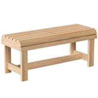 Outsunny Wooden Garden Bench, 2 Seater Slatted Outdoor Bench, Natural Wood
