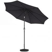 Outsunny 2.7 m Garden Parasol Umbrella with Cross Base, Sandbag, Black