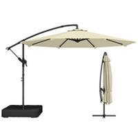 Outsunny 3 m Garden Cantilever Parasol with Sandbag, 360 Degree Rotation