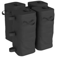 Outsunny Set of 4 Heavy Duty Gazebo Weights Bags, 500D Sand Weights, Black