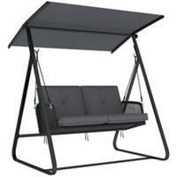 Outsunny 2-Seater Rattan Swing Chair, Outdoor Garden Hanging Swing Seat