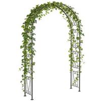 Outsunny Garden Arch, Rose Arch, Black