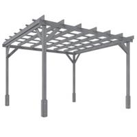 Outsunny 3 x 3 m Wooden Pergola Kit, Garden Gazebo Shelter, Grey