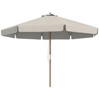 Outsunny Garden Parasol Patio Umbrella with Ruffles Grey