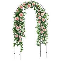 Outsunny Outdoor Garden Arch, Metal Garden Arbor for Climbing Plants
