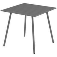 Outsunny 80cm Garden Dining Table for 4 Person with Slat Top Steel Frame