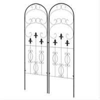 Outsunny Set of 2 Metal Trellis for Climbing Plants, Scrolls Design, Refurbished