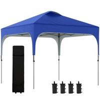 Outsunny Pop Up Gazebo Foldable w/ Wheeled Carry Bag & 4 Weight Bags Refurbished