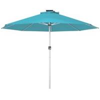 Outsunny Solar Patio Garden Parasol with Lights for Outdoor, Blue, Refurbished