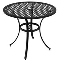 Outsunny Cast Aluminium Bistro Table with Umbrella Hole for Balcony, Refurbished