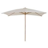 Outsunny Wooden Garden Parasol Sun Shade Patio Umbrella Canopy Cream White