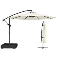 Outsunny Garden Cantilever Parasol w/Sandbag, 360 Degree Rotation Refurbished