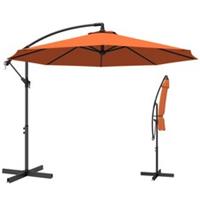 Outsunny 3 m Cantilever Parasol, Offset Outdoor Umbrella with Crank Handle