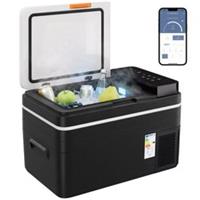 Outsunny 30L Compressor Car Fridge Freezer, Camping Refrigerator, Black