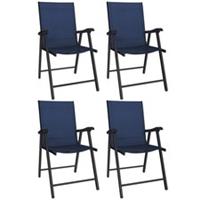 Outsunny Folding Garden Chairs Set of 4 with High Back, Armrests, Refurbished