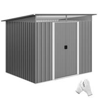 Outsunny Shed Outdoor Storage Tool Organiser w/ Double Sliding Door Refurbished