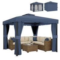 Outsunny 3 x 3(m) Patio Gazebo Garden Shelter w/ Mosquito Netting, Refurbished