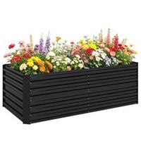 Outsunny Galvanised Steel Outdoor Raised Bed w/ Reinforced Rods, Refurbished