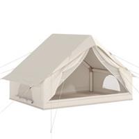 Outsunny Inflatable Tent Waterproof for 2-4 Person, Beige