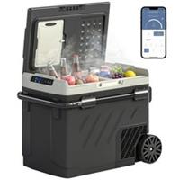 Outsunny 49L Compressor Car Fridge Freezer, Dual Zone with App Refurbished