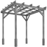 Outsunny 2 x 2m Wooden Pergola Kit, Garden Gazebo Shelter, Refurbished